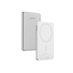 (มีพร้อมส่ง) AUKEY PB-MS07A MagFusion M 5000mAh Qi2 Magnetic Wireless Charging PowerBank CCC- Silver White