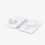 BWOO BO-WL24 White 15W 3 in 1 Magnetic Wireless Charging Station with Foldable Design แท่นชาร์จไร้สาย - White