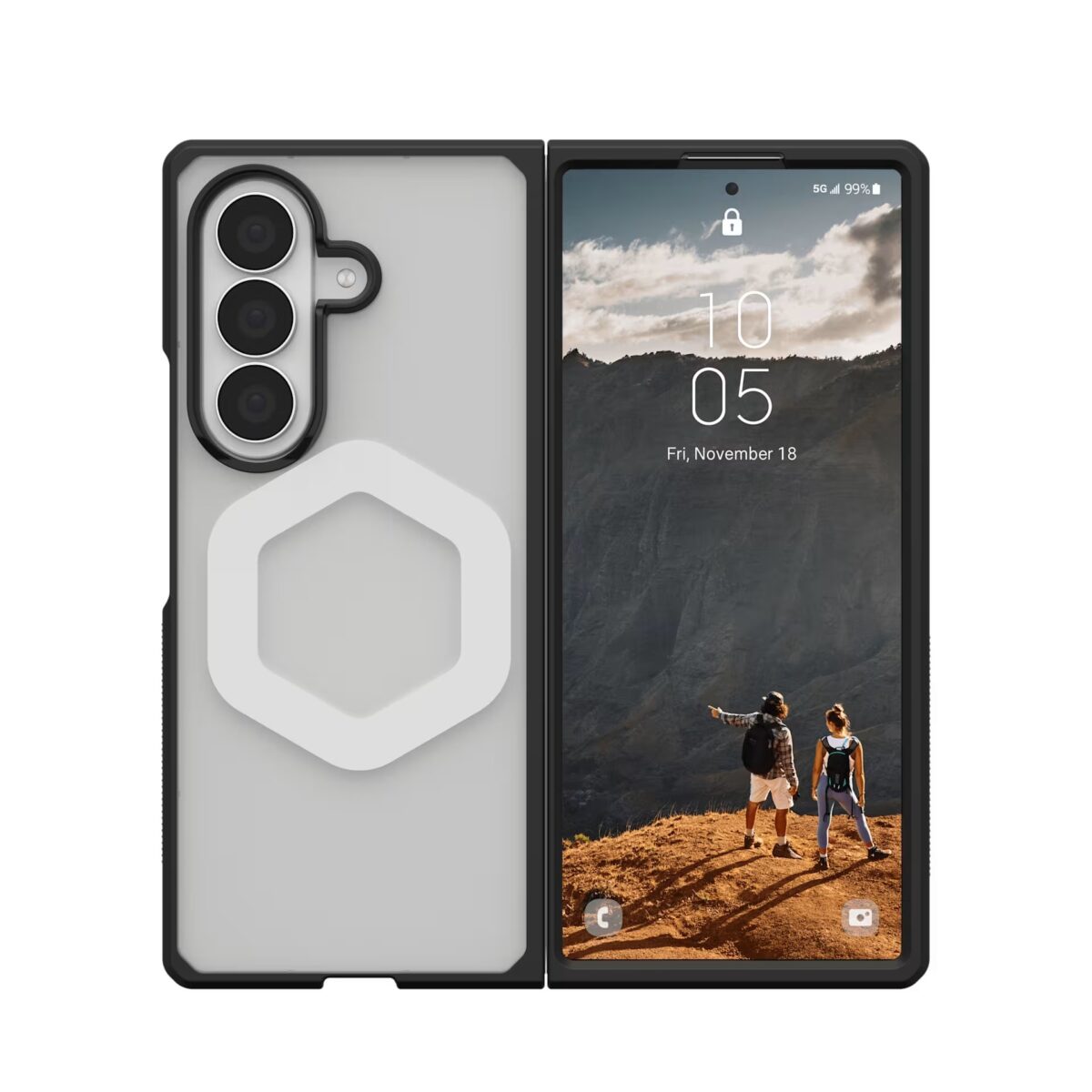(ขายดี) UAG Mouve with Magnet Case เคส Samsung Galaxy Z Fold 8 Ultra – Ice - Image 3