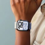 AMAZINGthing GLAMOUR Blend Watch Band Apple Watch Strap Series 6/7/8/9/10/11/SE  (38/41/42 MM) - White/Purple - Image 5