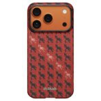 (⭐ซื้อเคส+ฟิล์มกระจก ลด 300 บาท) Pitaka Festive Happiness Rides In Edge Case เคส iPhone 17 Pro - Maroon