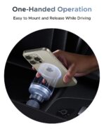 UGREEN MagFlow Magnetic Wireless Car Charger 25W (MagSafe compatible) แท่นชาร์จไร้สายในรถ W758 - Grey - Image 6
