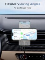 UGREEN MagFlow Magnetic Wireless Car Charger 25W (MagSafe compatible) แท่นชาร์จไร้สายในรถ W758 - Grey - Image 7