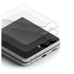 Ringke Cover Display Tempered Glass Pro (2ชิ้น) ฟิล์มกระจกใสกันรอยหน้าจอด้านนอกแบบเต็มจอ - Galaxy Z Flip 8 [Pre Order] - Image 2