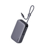 Aukey PB-Y47 Spark Sling 10000mAh Compact Fast Charging PB with Built-in USB-C Cable - Dark Gray