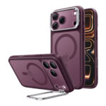 ESR Classic Hybrid Stash Stand (Camera Control) Case เคส iPhone 18 Pro Max / 17 Pro Max – Frosted Deep Burgundy