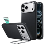 ESR Leather Stash Stand (Camera Control) Case เคส iPhone 18 Pro Max / 17 Pro Max – Black [Pre-Order]