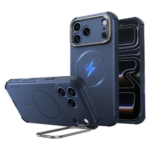 ESR Cyber Tough Stash Stand (Camera Control) Case เคส iPhone 18 Pro / 17 Pro – Navy Blue [Pre-Order]