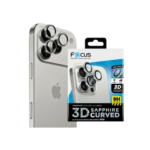 (มีพร้อมส่ง) Focus 3D Sapphire Curved แหวนกันรอยเลนส์กล้องเคลือบแซฟไฟร์ iPhone 18 Pro Max / 18 Pro - Blue