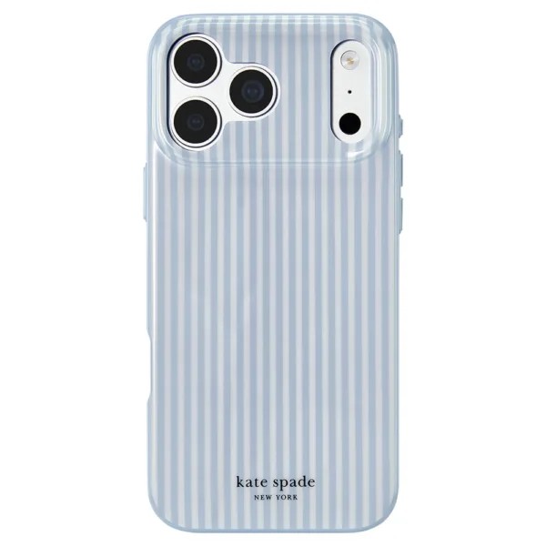 Kate-Spade-Prints-(MagSafe)-Case–iPhone-18-Pro-Max-17-Pro-Max-49 Kate Spade Prints (MagSafe) Case เคส iPhone 18 Pro / 17 Pro – Faux Stripe Diamond Blue - Image 1