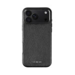 GRAMS(28) 121 MagSafe Leather (Pebbled Leather) – เคส iPhone 18 Pro Max / 17 Pro Max – Black [Pre-Order]