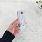 (มีพร้อมส่ง) Gizmo Defense Magnetic Rotate Stand Case เคส iPhone Duo - Clear/Silver - Image 9