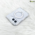 (มีพร้อมส่ง) Gizmo Defense Magnetic Rotate Stand Case เคส iPhone Duo - Clear/Silver - Image 4