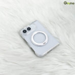 (มีพร้อมส่ง) Gizmo Defense Magnetic Rotate Stand Case เคส iPhone Duo - Clear/Silver - Image 2