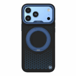 Kajsa GeoRing Collection (Mosaic) Case เคส iPhone 18 Pro Max / 17 Pro Max – Black Blue Dual [Pre-Order]